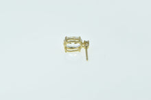 Load image into Gallery viewer, 14K Oval CZ Diamond Accent Single Stud Earring Yellow Gold