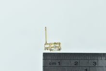 Load image into Gallery viewer, 14K Oval CZ Diamond Accent Single Stud Earring Yellow Gold