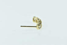 Load image into Gallery viewer, 14K Curved Bar Vintage CZ Single Stud Earring Yellow Gold