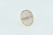 Load image into Gallery viewer, 18K Oval Rose Quartz Cabochon Statement Ring Yellow Gold