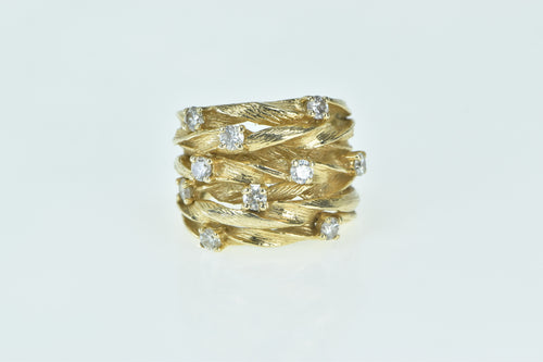 14K 0.90 Ctw EFFY D'oro Diamond Layered Band Ring Yellow Gold