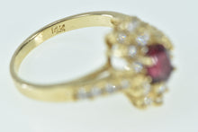 Load image into Gallery viewer, 14K 0.85 Ctw Natural Ruby Diamond Engagement Ring Yellow Gold