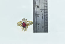 Load image into Gallery viewer, 14K 0.85 Ctw Natural Ruby Diamond Engagement Ring Yellow Gold