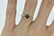 Load image into Gallery viewer, 14K 0.85 Ctw Natural Ruby Diamond Engagement Ring Yellow Gold