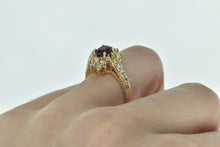 Load image into Gallery viewer, 14K 0.85 Ctw Natural Ruby Diamond Engagement Ring Yellow Gold