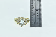 Load image into Gallery viewer, 14K 1.84 Ctw Marquise Aquamarine Diamond Ring Yellow Gold