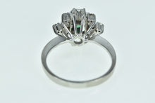 Load image into Gallery viewer, Platinum 0.86 Ctw Emerald Diamond Engagement Ring