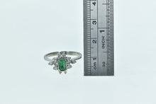 Load image into Gallery viewer, Platinum 0.86 Ctw Emerald Diamond Engagement Ring