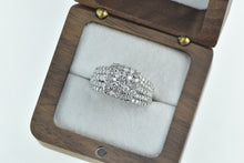 Load image into Gallery viewer, 10K 1.08 Ctw Diamond Encrusted Engagement Ring White Gold