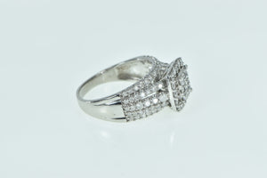 10K 1.08 Ctw Diamond Encrusted Engagement Ring White Gold