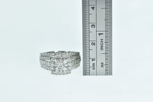 Load image into Gallery viewer, 10K 1.08 Ctw Diamond Encrusted Engagement Ring White Gold