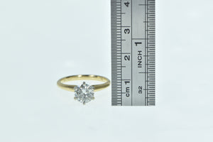 14K 1.39 Ct Diamond Solitaire Classic Engagement Ring Yellow Gold