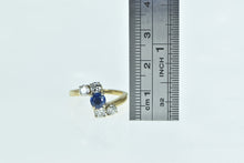 Load image into Gallery viewer, 14K 1.18 Ctw Sapphire Diamond Engagement Ring Yellow Gold