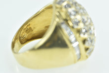 Load image into Gallery viewer, 18K 1.47 Ctw Diamond Checkered Dome Statement Ring Yellow Gold