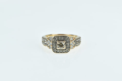 14K 1.00 Ctw LeVian Chocolate Diamond Strawberry Ring Yellow Gold