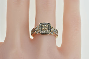 14K 1.00 Ctw LeVian Chocolate Diamond Strawberry Ring Yellow Gold