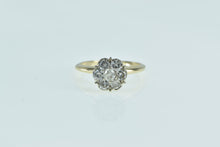 Load image into Gallery viewer, 14K 0.72 Ctw Diamond Flower Cluster Engagement Ring Yellow Gold