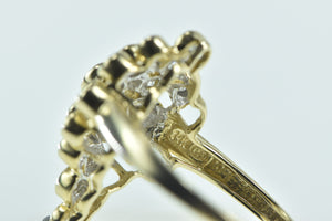 14K 1.08 Ctw Diamond Geometric Circle Cluster Ring Yellow Gold
