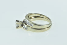 Load image into Gallery viewer, 18K 1.05 Ctw Princess Diamond Engagement Set Ring Yellow Gold