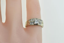 Load image into Gallery viewer, 18K 1.05 Ctw Princess Diamond Engagement Set Ring Yellow Gold