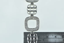 Load image into Gallery viewer, 18K 2.10 Ctw Diamond Geometric Square Chain Bracelet 7.25&quot; White Gold