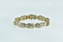 Load image into Gallery viewer, 10K 3.00 Ctw Baguette Diamond Encrusted Tenni Bracelet 6.75&quot; Yellow Gold