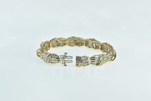 Load image into Gallery viewer, 10K 3.00 Ctw Baguette Diamond Encrusted Tenni Bracelet 6.75&quot; Yellow Gold