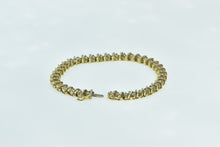 Load image into Gallery viewer, 14K 3.00 Ctw Round Diamond Classic Wavy Tennis Bracelet 7&quot; Yellow Gold