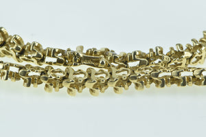 14K 3.00 Ctw Round Diamond Classic Wavy Tennis Bracelet 7" Yellow Gold
