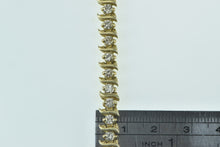 Load image into Gallery viewer, 14K 3.00 Ctw Round Diamond Classic Wavy Tennis Bracelet 7&quot; Yellow Gold