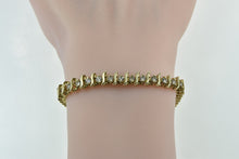 Load image into Gallery viewer, 14K 3.00 Ctw Round Diamond Classic Wavy Tennis Bracelet 7&quot; Yellow Gold