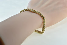 Load image into Gallery viewer, 14K 3.00 Ctw Round Diamond Classic Wavy Tennis Bracelet 7&quot; Yellow Gold