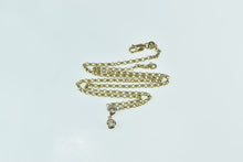 Load image into Gallery viewer, 14K 0.72 Ctw Diamond Bezel Dangle Chain Necklace 17&quot; Yellow Gold