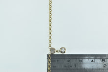 Load image into Gallery viewer, 14K 0.72 Ctw Diamond Bezel Dangle Chain Necklace 17&quot; Yellow Gold