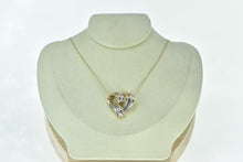 Load image into Gallery viewer, 14K 1.30 Ctw Diamond Heart Loop Love Symbol Pendant Yellow Gold