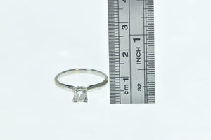 14K 0.60 Ct Princess Diamond Solitaire Engagement Ring White Gold