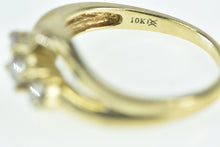 Load image into Gallery viewer, 10K 0.40 Ctw Diamond Three Stone Bypass Ring Yellow Gold