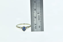 Load image into Gallery viewer, 14K Oval Sapphire Diamond Accent Engagement Ring White Gold