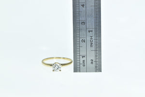 14K 0.42 Ct Diamond Solitaire Classic Engagement Ring Yellow Gold