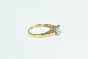 14K 0.40 Ct Princess Cut Diamond Engagement Ring Yellow Gold