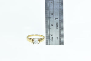 14K 0.40 Ct Princess Cut Diamond Engagement Ring Yellow Gold