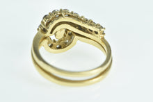 Load image into Gallery viewer, 14K 0.95 Ctw Diamond Swirl Engagement Set Ring Yellow Gold