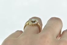 Load image into Gallery viewer, 14K 0.95 Ctw Diamond Swirl Engagement Set Ring Yellow Gold