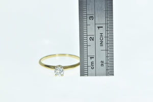 14K 0.37 Ct Diamond Solitaire Engagement Ring Yellow Gold