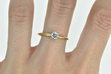 Load image into Gallery viewer, 14K 0.37 Ct Diamond Solitaire Engagement Ring Yellow Gold