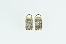 Load image into Gallery viewer, 10K 0.72 Ctw Diamond Squared French Clip Hoop Earrings Yellow Gold