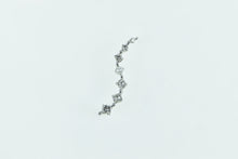 Load image into Gallery viewer, 14K Princess Cut Diamond Journey Symbol Wave Pendant White Gold