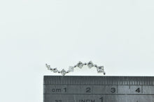 Load image into Gallery viewer, 14K Princess Cut Diamond Journey Symbol Wave Pendant White Gold