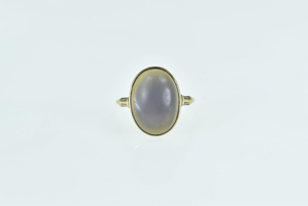 14K Victorian Oval Ametrine Cabochon Ring Yellow Gold