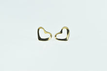 Load image into Gallery viewer, 14K Heart Love Symbol Vintage Romantic Stud Earrings Yellow Gold